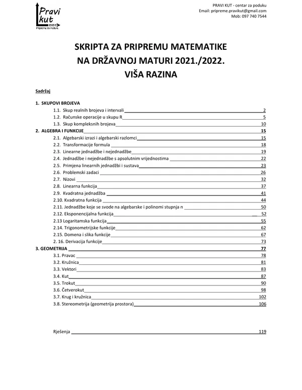 Matematika A - PK preview