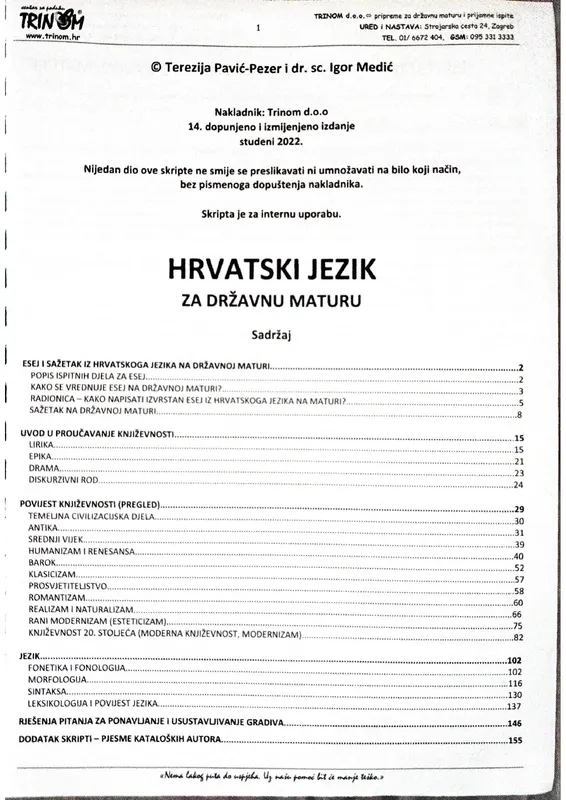 Hrvatski Jezik A 2022 preview