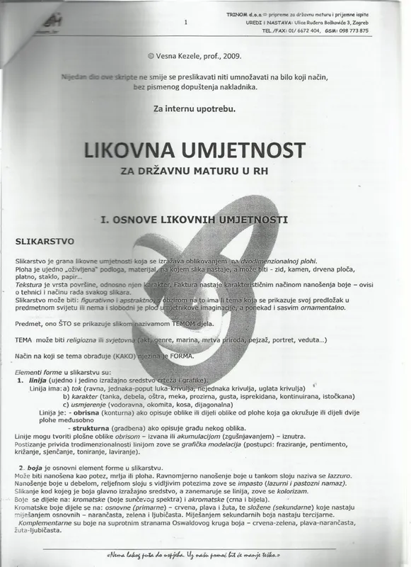 Likovna Kultura - Repetitorij preview