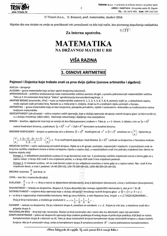 Matematika A 2014 preview