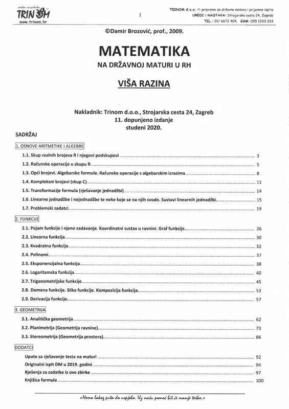 Matematika A 2020 preview