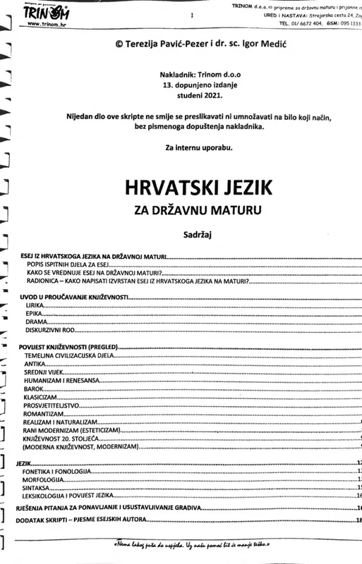 Hrvatski Jezik A 2021 preview